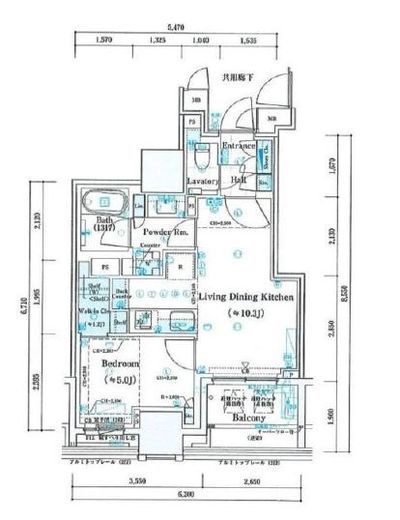 ミレアコート銀座プレミア 704 間取り図
