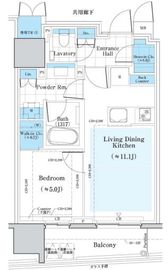 ミレアコート銀座プレミア 1102 間取り図