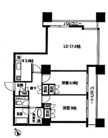 グランパークハイツ 1601 間取り図