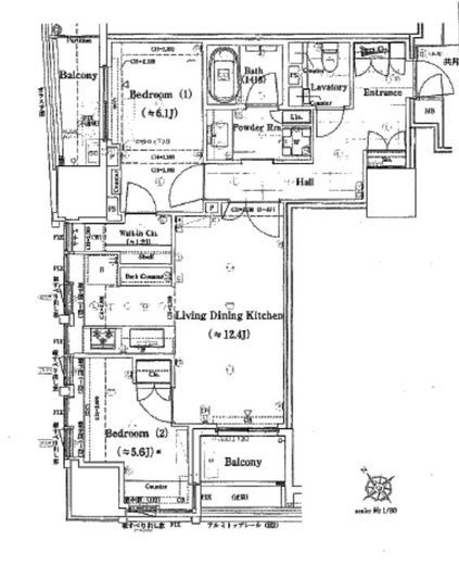 ミレアコート銀座プレミア 303 間取り図