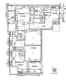 ミレアコート銀座プレミア 303 間取り図