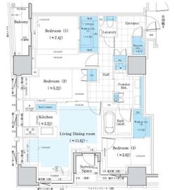 ミレアコート銀座プレミア 1003 間取り図