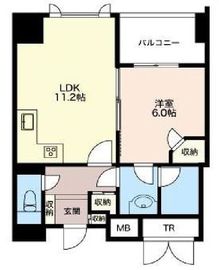 エスティメゾン五反田 1203 間取り図