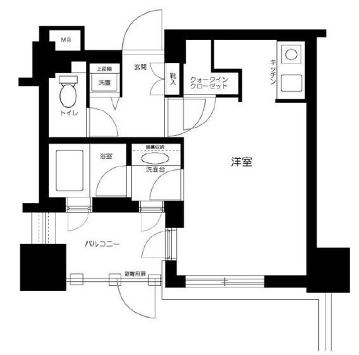 クオリア広尾 2階 間取り図