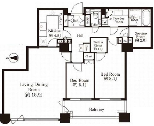 センチュリーパークタワー 41階 間取り図