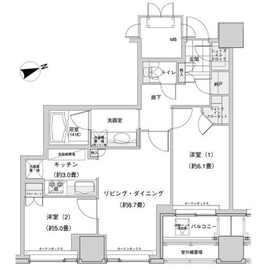 ウエストパークタワー池袋 810 間取り図