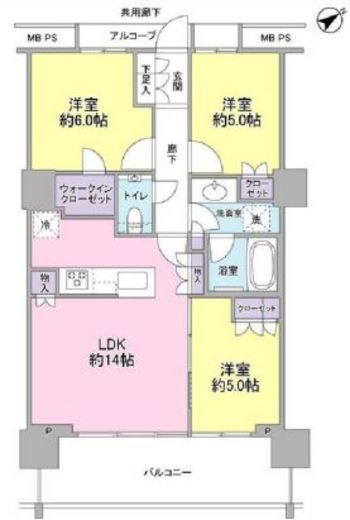 プラウドシティ蒲田 18階 間取り図