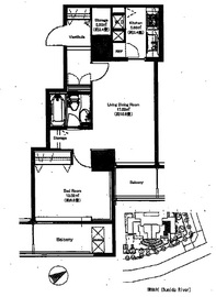 隅田リバーサイドタワー 507 間取り図