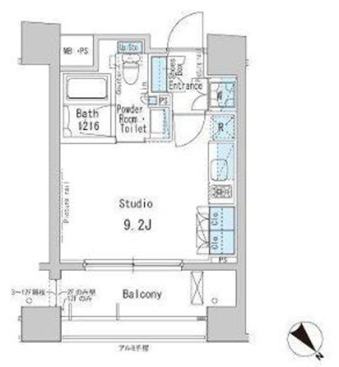 パークアクシス茅場町 204 間取り図