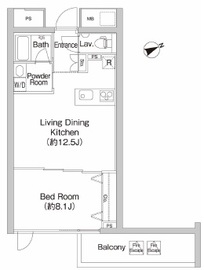 プライムアーバン市谷仲之町 206 間取り図