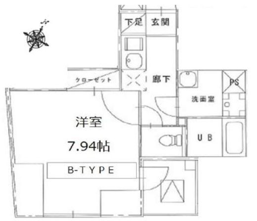 S-RESIDENCE日本橋浜町 (エスレジデンス日本橋浜町) 402 間取り図