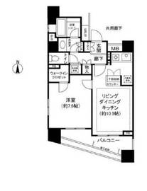 プライア渋谷 14階 間取り図