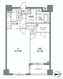 カスタリア高輪 607 間取り図