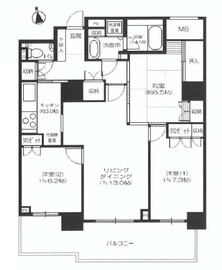 ゲートシティ大崎サウスパークタワー 9階 間取り図