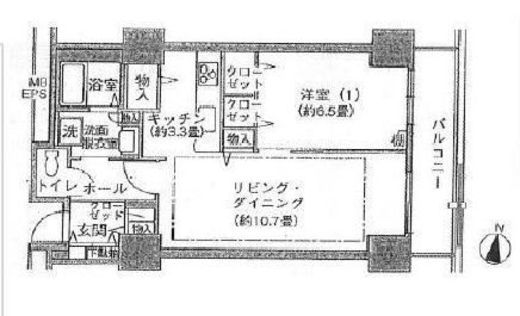 シティコート目黒 4-911 間取り図