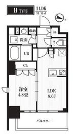 PEAKS神田 1102 間取り図