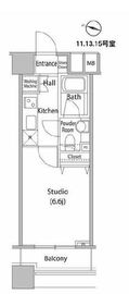 ファーストリアルタワー新宿 1515 間取り図