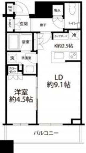 ブリリアタワーズ目黒 10階 間取り図