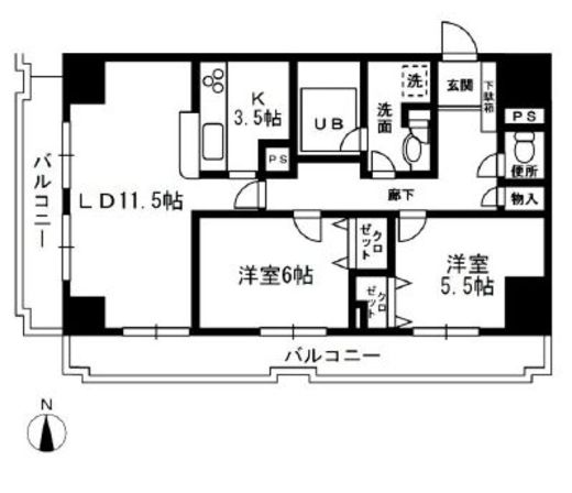 レジディア目白 809 間取り図