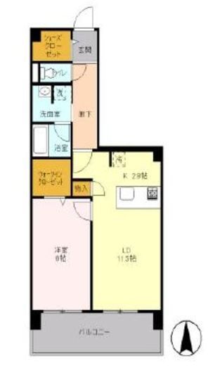 ロイヤルパークス梅島 508 間取り図