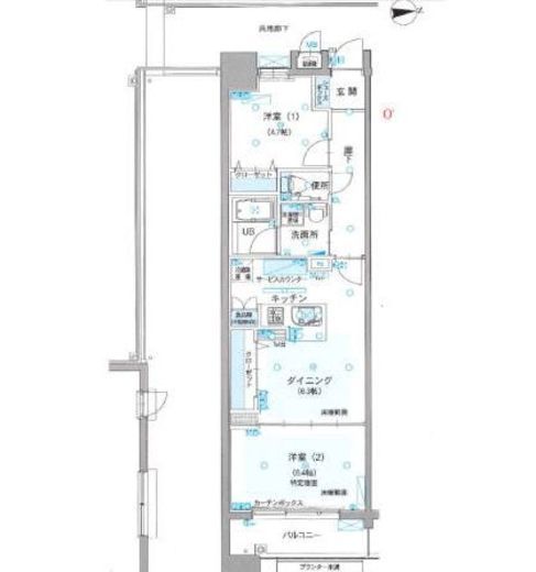 ロイヤルパークス荻窪 516 間取り図