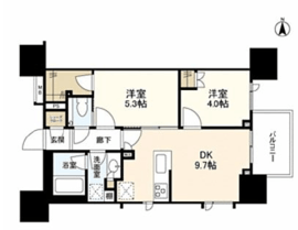 ブランズ東麻布 8階 間取り図