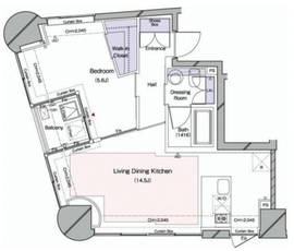 レグノ・プレミア高輪 3階 間取り図