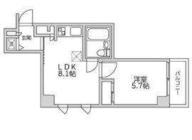 レジディア日本橋人形町 404 間取り図