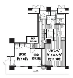 サンクォーレタワー 19階 間取り図