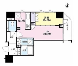 グランスイート四谷エクシア 7階 間取り図