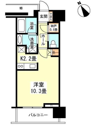 プリズムタワー 16階 間取り図