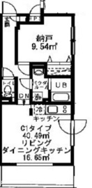 アレーロ駒沢大学 101 間取り図