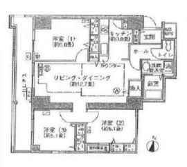 シティコート目黒 2-1009 間取り図