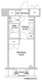 コンフォリア芝浦キャナル 204 間取り図