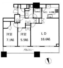 ブリリアタワーズ目黒 35階 間取り図