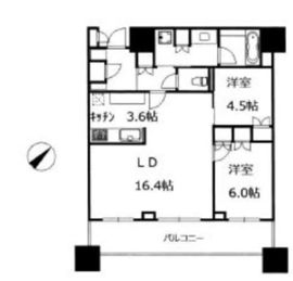 ブリリアタワーズ目黒 21階 間取り図