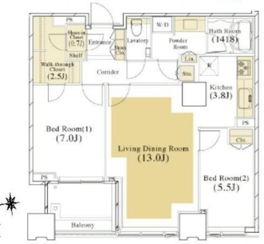 シティタワーズ豊洲ザ・シンボル 23階 間取り図