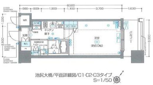 ZOOM池尻大橋 12階 間取り図