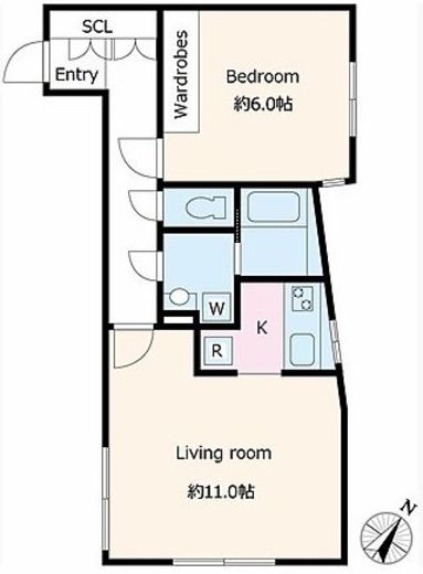 アレーロ文京白山 401 間取り図