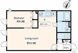 アレーロ文京白山 404 間取り図