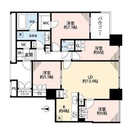 ワールドシティタワーズ キャピタルタワー 16階 間取り図