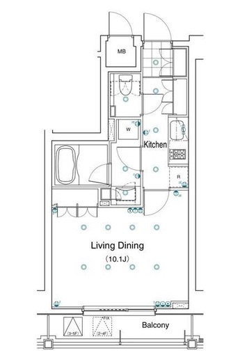 アパートメンツ都立大学 402 間取り図