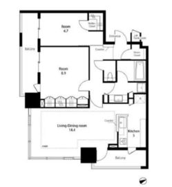 ブリリアタワーズ目黒 7階 間取り図