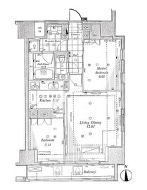 コンパートメント東京中央 12階 間取り図