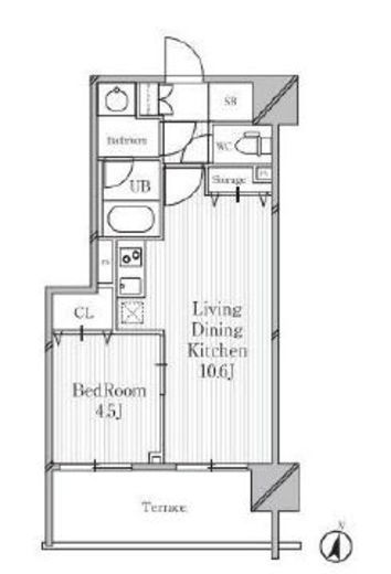 南麻布パークハイツ 1203 間取り図