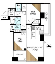 シティタワー上野池之端 9階 間取り図