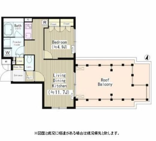 クイーンパレス品川大井 406 間取り図
