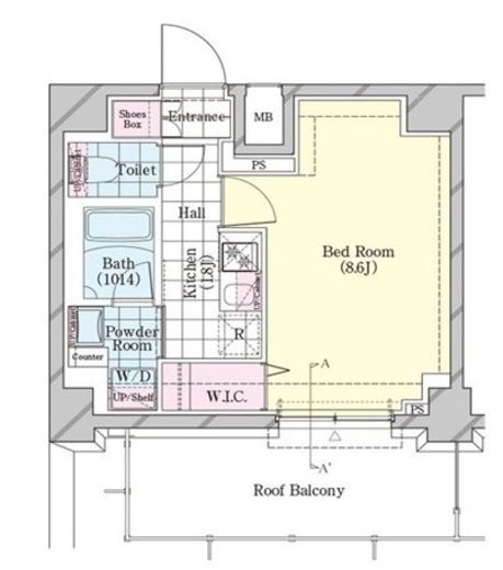 シェル品川戸越 613 間取り図