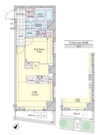 シェル品川戸越 201 間取り図