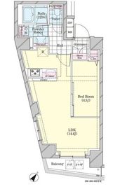 シェル品川戸越 204 間取り図